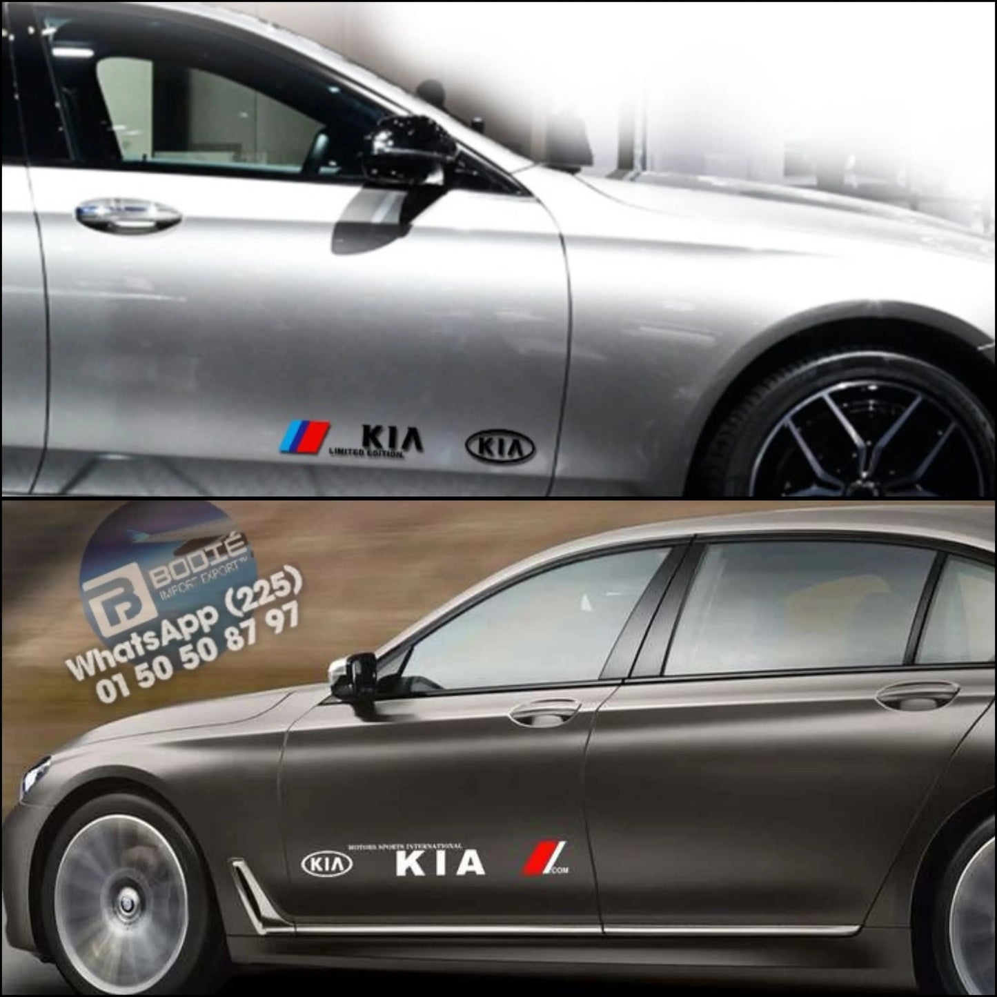 Paire d'Autocollant de marque de voiture à usage Multiple BODIÉ Import-Export