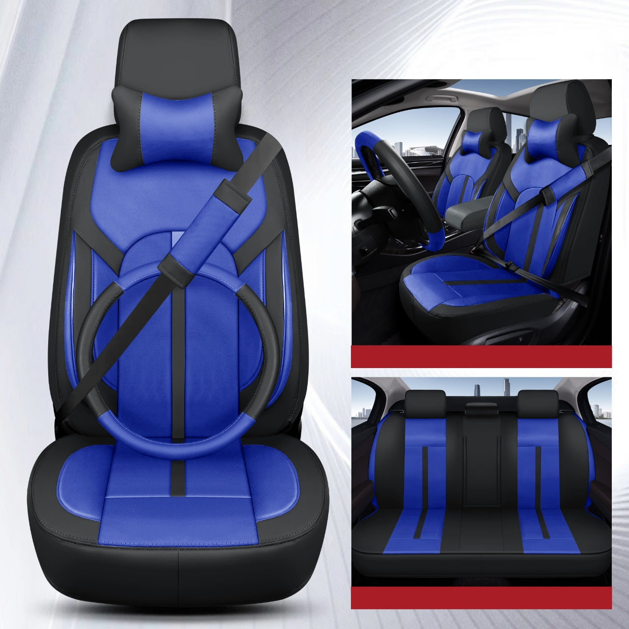 Housses de Siège Auto Premium – Cuir PVC double couture