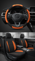 Housse volante orange et noire vive