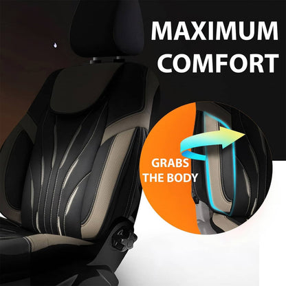 Housses de Siège Auto Premium PARS series – Cuir PVC respirant double couture