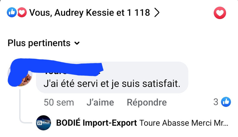 Avis client certifié