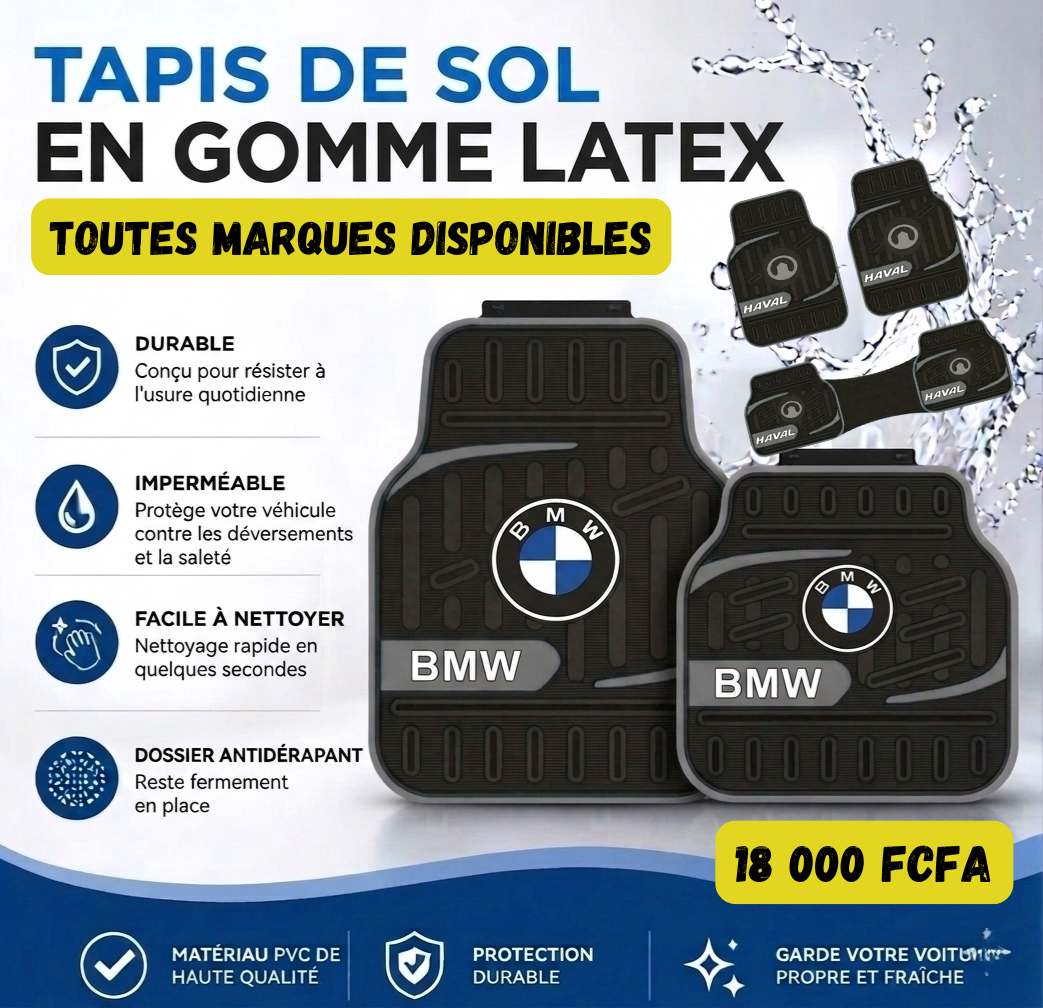 Tapis de sol en gomme de toutes marques