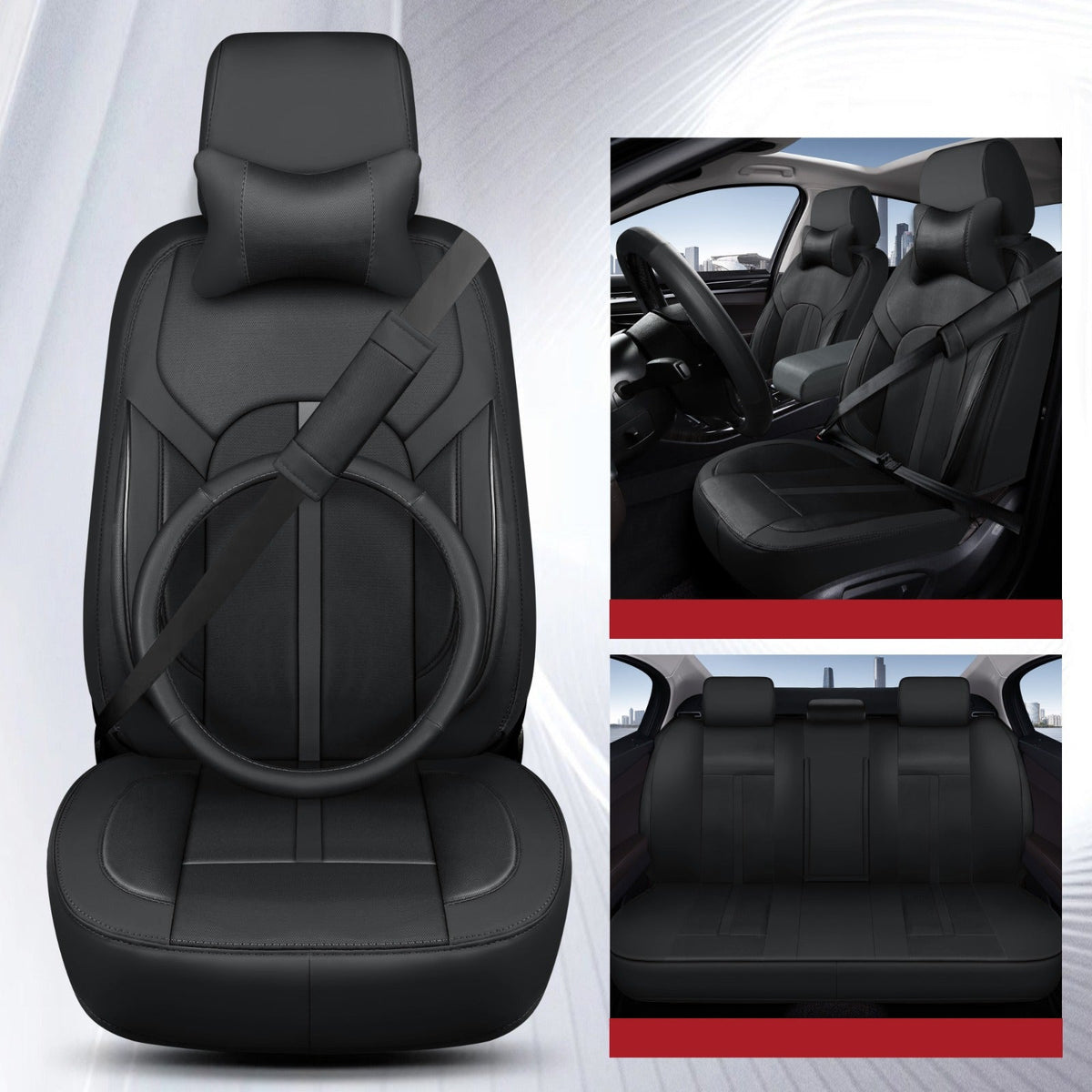Housses de Siège Auto Premium – Cuir PVC double couture