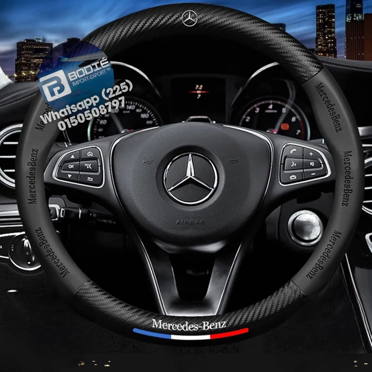 COUVRE VOLANT NOUVELLE GÉNÉRATION FIBRE DE CARBONE BODIÉ Import-Export