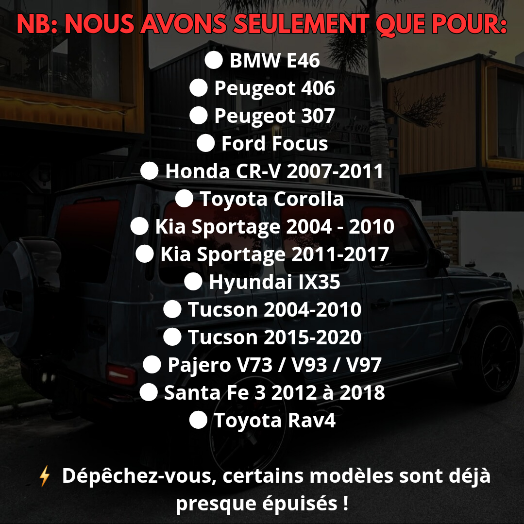 Deflecteurs d'air et de pluie - 3 modèles